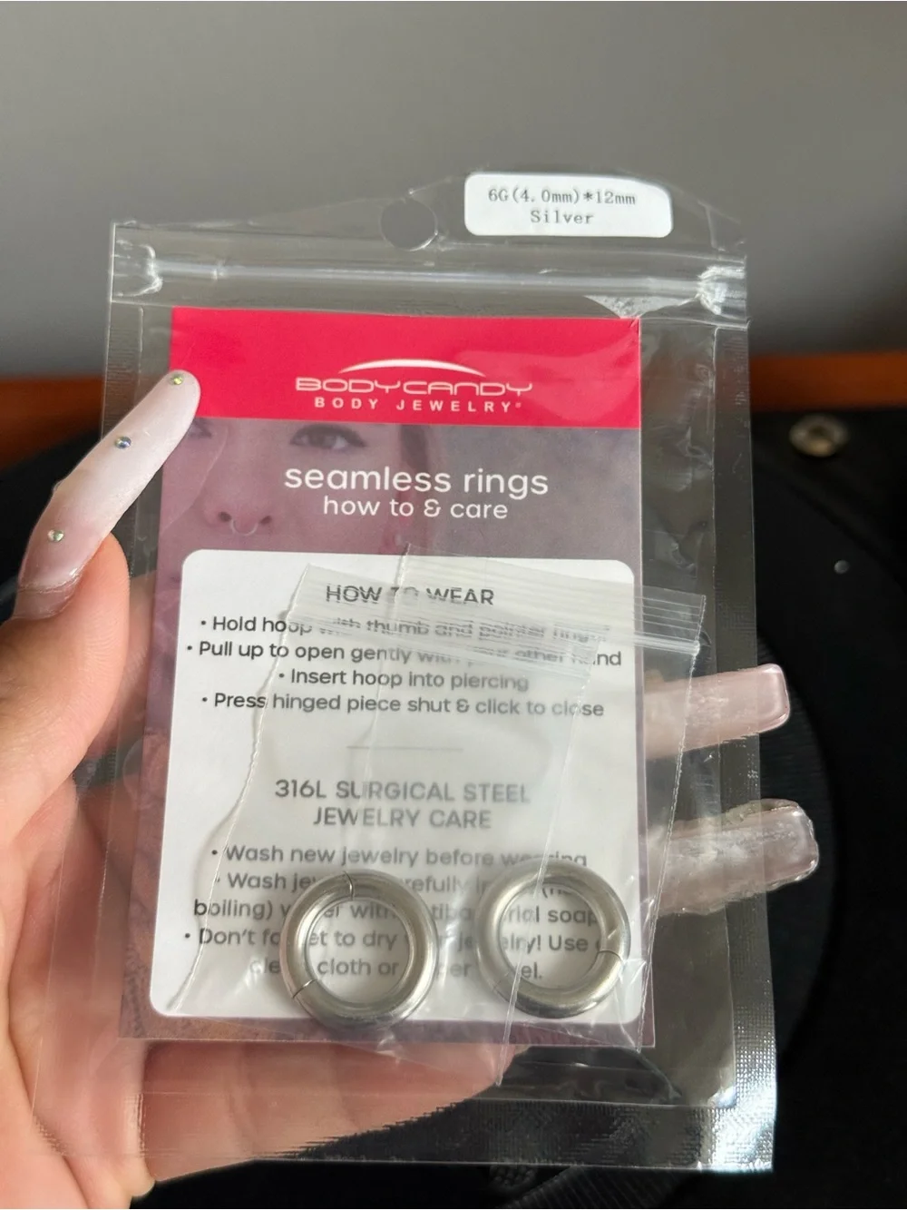 Silver hoop earrings